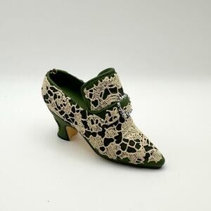 Metropolitan Museum Of Art Shoe Ornament Holiday Venetian Green Lace MMA NY